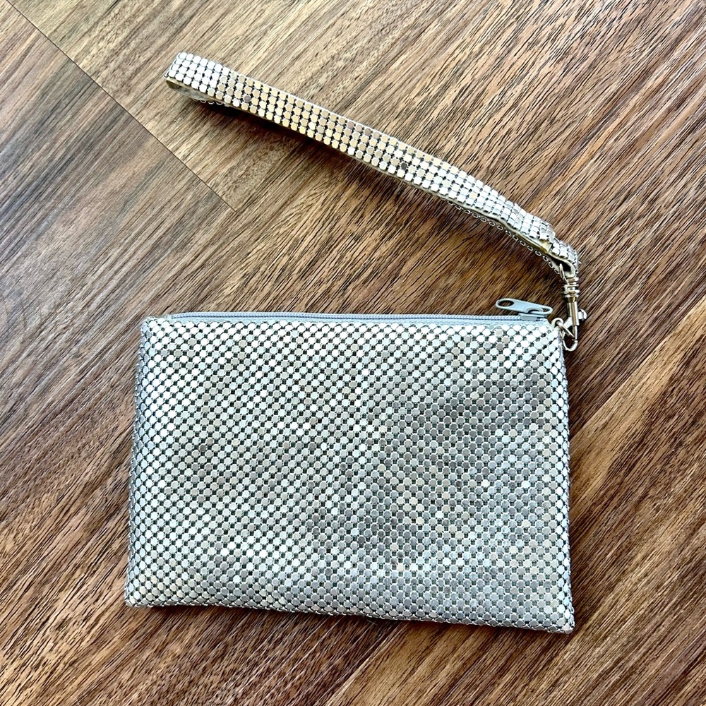Y2K AMANDA SMITH Silver Chainmail Mesh Wristlet Clutch Bag Party Pouch Accessory - Picture 2 of 12